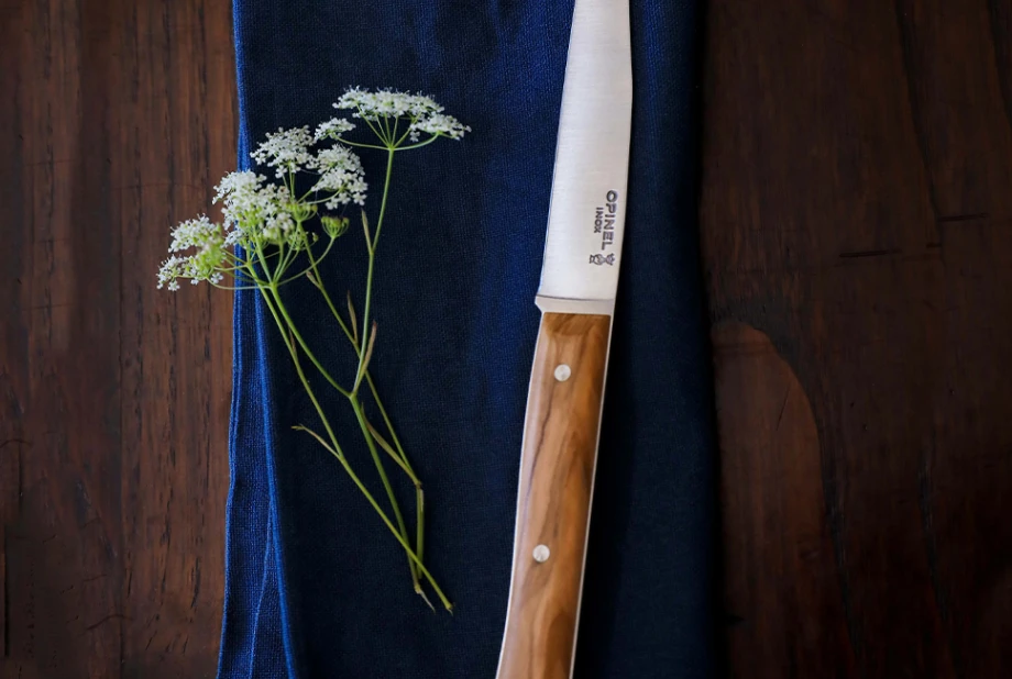 Facette Table Knives - Set of 4 - Olivier Set of 4 Facette Olive Wood table knives