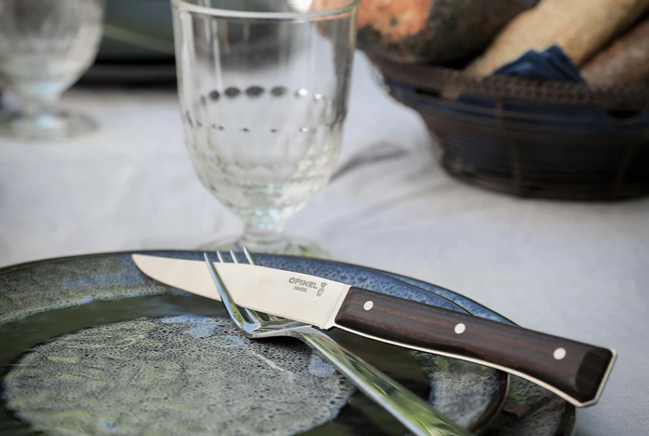 Facette Table Knives - Set of 4 - Thermo Heated Set of 4 Facette Dark Ash table knives