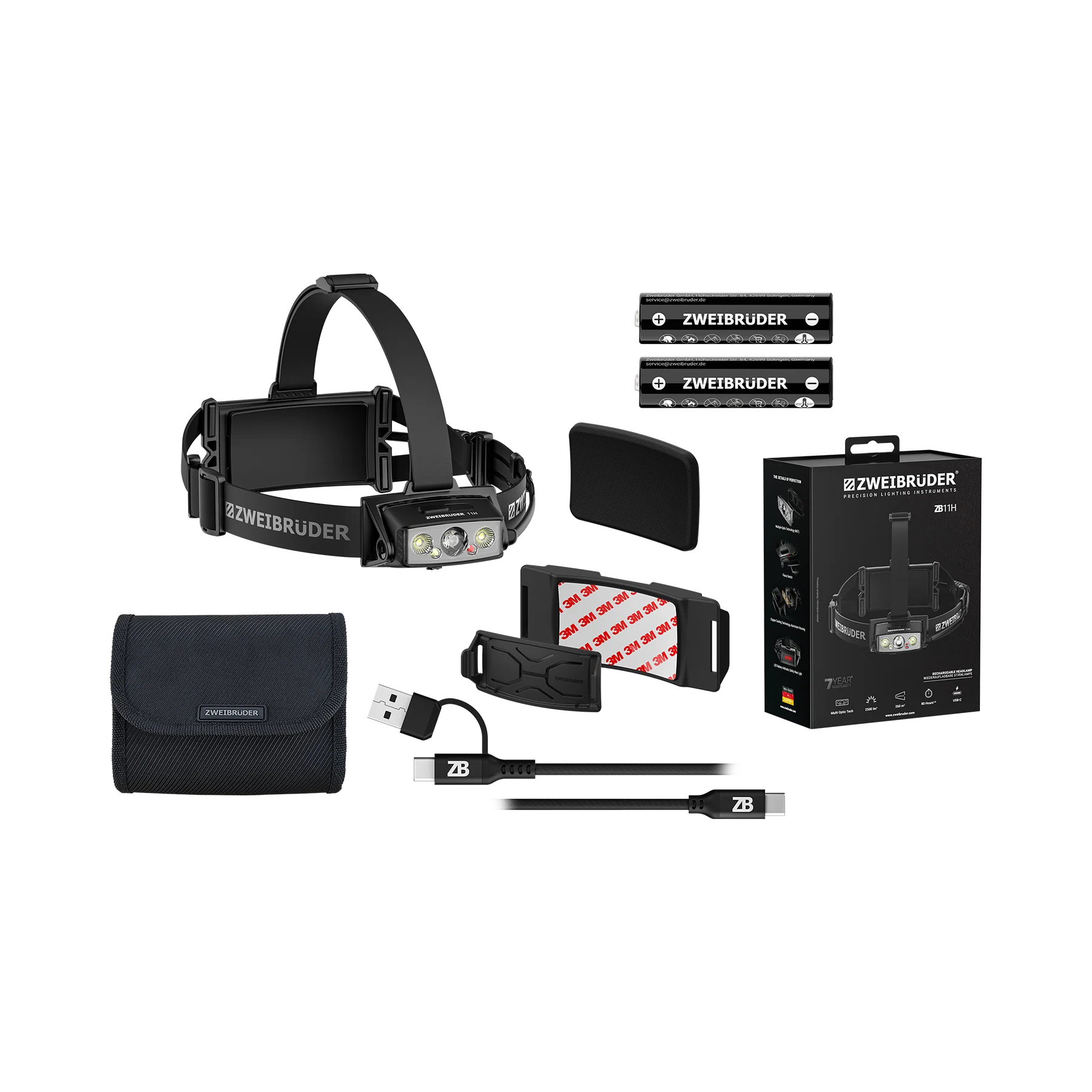 Zweibrüder ZB11H LED Headlamp 2500 lumens Zweibrüder ZB11H LED Headlamp 2500 lumens